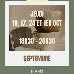 ABONNEMENT MENSUEL – JEUDI SEPTEMBRE